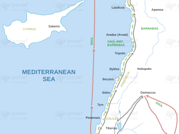 Acts Journeys Apostles Map image