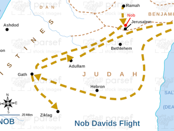 I Samuel Nob Davids Flight Map image