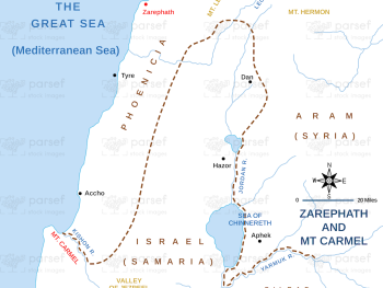 Zarephath and MT Carmel Map image